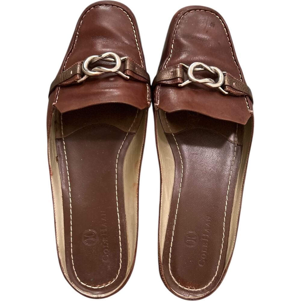 Excellent Condition leather Cole Haan Brown Loafer Slip On Clog Size Women’s 7.5